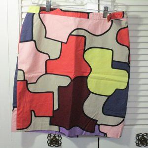 Club Monaco Geometric Print Skirt 8